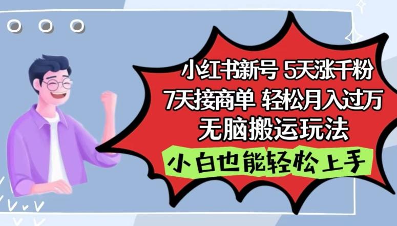 小红书影视泥巴追剧5天涨千粉，7天接商单，轻松月入过万，无脑搬运玩法【揭秘】-点子口袋网