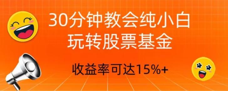 30分钟教会你玩转股票基金，只教好的筛选方法，不荐股-点子口袋网