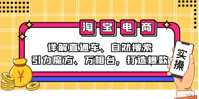 2024淘宝电商课程：详解直通车、自然搜索、引力魔方、万相台，打造爆款-点子口袋网