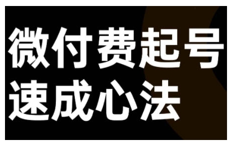 微付费起号速成课，视频号直播+抖音直播，微付费起号速成心法-点子口袋网