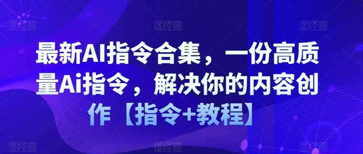 最新AI指令合集，一份高质量Ai指令，解决你的内容创作【指令+教程】-点子口袋网