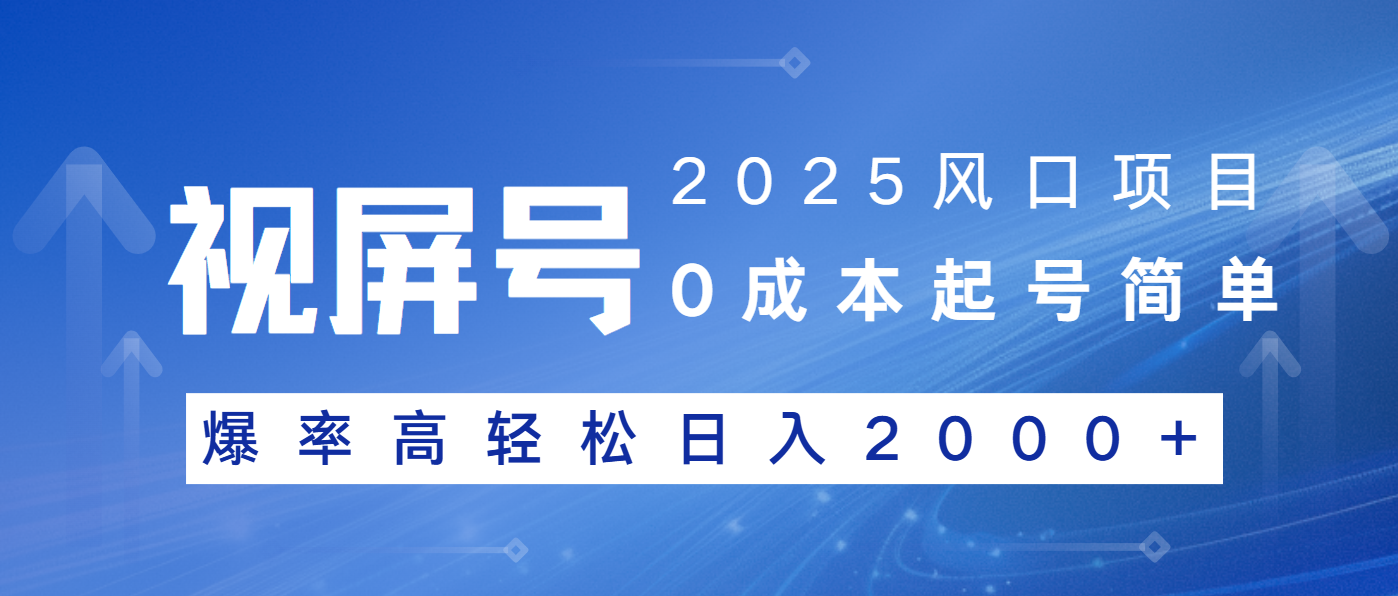 2025风口项目，视频号带货，起号简单，爆率高轻松日入2000+-点子口袋网