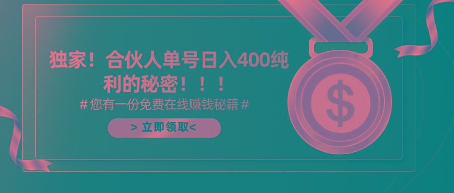 (10028期)合伙人广告撸金最新玩法，每天单号400纯利-点子口袋网