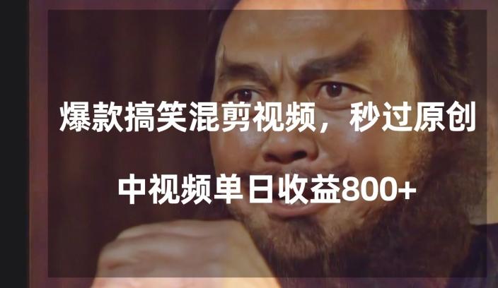 爆款搞笑混剪视频，百分百过原创，单日中视频播放收益800+【揭秘】-点子口袋网