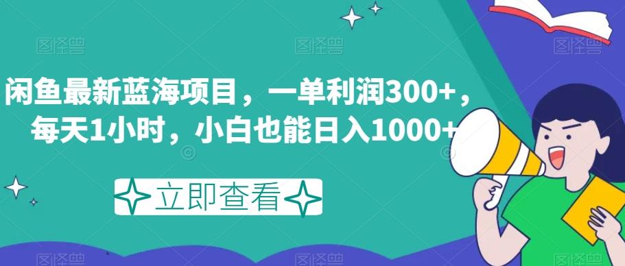 闲鱼最新蓝海项目，一单利润300+，每天1小时，小白也能日入1000+【揭秘】-点子口袋网