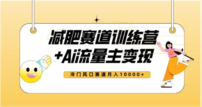 全新减肥赛道AI流量主+训练营变现玩法教程，蓝海冷门赛道小白轻松上手，月入10000+【揭秘】-点子口袋网