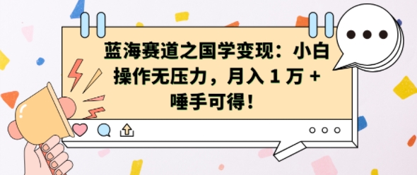 蓝海赛道之国学变现：小白操作无压力，月入 1 W + 唾手可得【揭秘】-点子口袋网