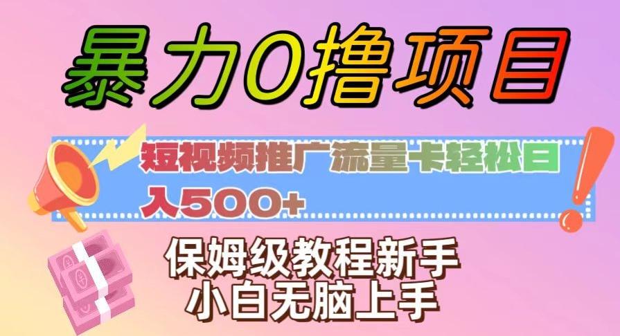 暴力0撸项目：短视频推广流量卡轻松日入500+，保姆级教程新手小白无脑上手【揭秘】-点子口袋网