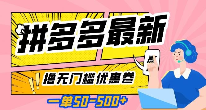 一单50—500加，拼多多最新撸无门槛优惠卷，目前亲测有效【揭秘】-点子口袋网