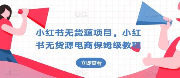 小红书无货源项目，小红书无货源电商保姆级教程【揭秘】-点子口袋网