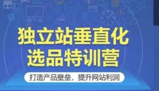 独立站垂直化选品特训营，打造产品壁垒，提升网站利润-点子口袋网