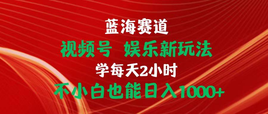 蓝海赛道视频号 娱乐新玩法每天2小时小白也能日入1000+-点子口袋网