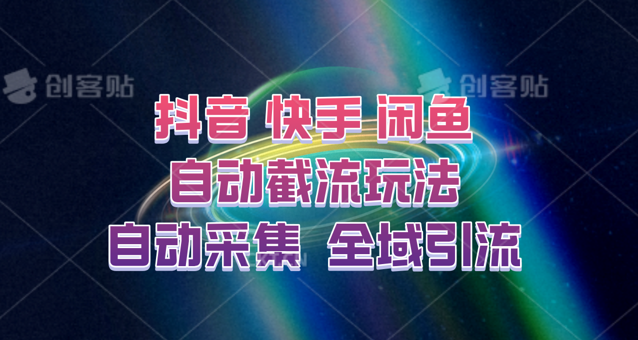 快手、抖音、闲鱼自动截流玩法，利用一个软件自动采集、评论、点赞、私信，全域引流-点子口袋网