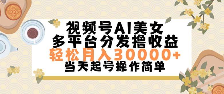视频号AI美女，轻松月入30000+,操作简单轻松上手-点子口袋网