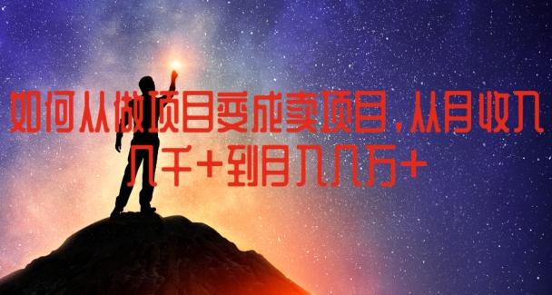 如何从做项目变成卖项目，从月收入几千到月入几万【揭秘】-点子口袋网
