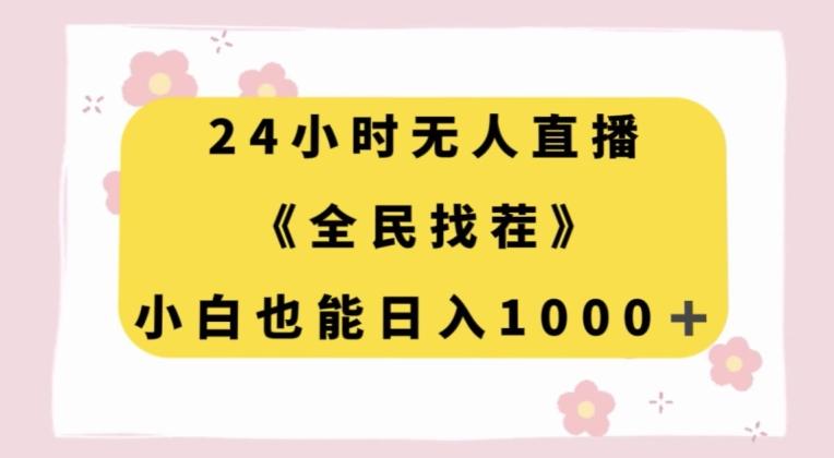24小时无人直播，全民找茬，小白也能日入1000+【揭秘】-点子口袋网