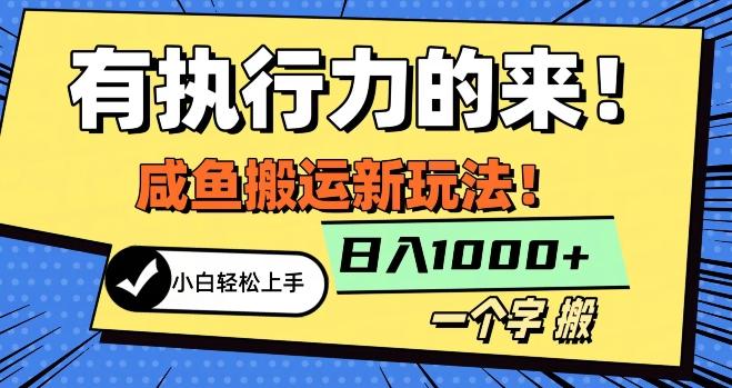 最新咸鱼搬运玩法，小白单日1000+行业大揭秘-点子口袋网