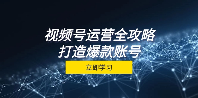 视频号运营全攻略，从定位到成交一站式学习，视频号核心秘诀，打造爆款...-点子口袋网