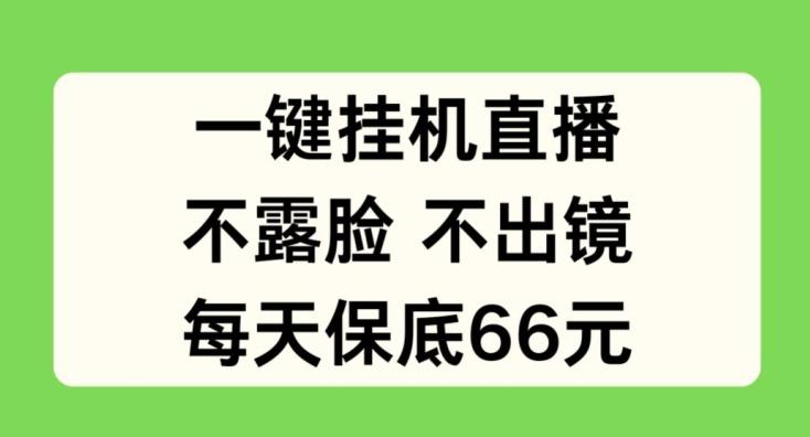 一键挂JI直播，不露脸不出境，每天保底66元【揭秘】-点子口袋网