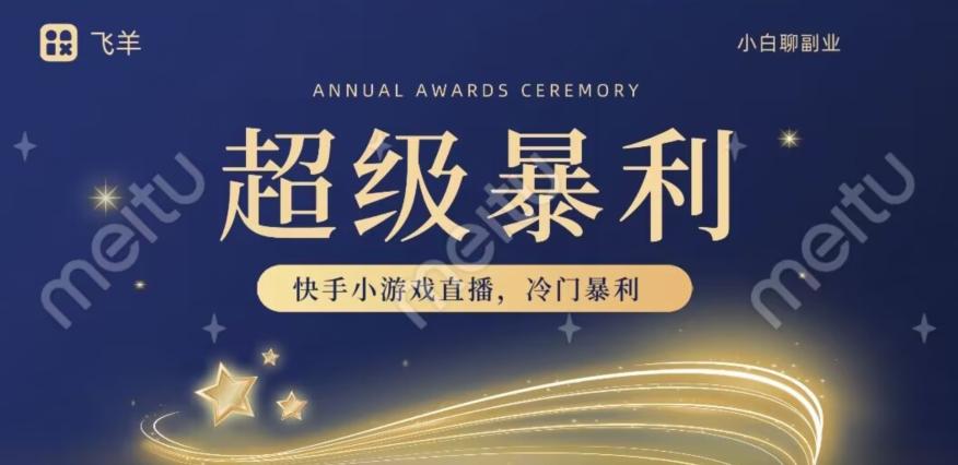 快手官方暴利冷门小游戏无人直播，小白一台电脑即可操作，轻松月入10w+-点子口袋网