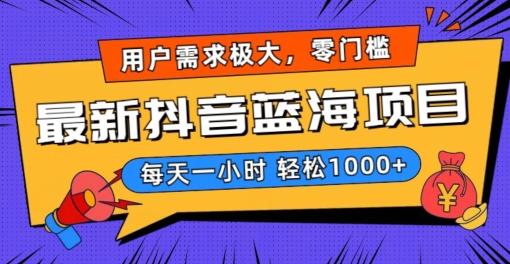 最新抖音带货蓝海项目，用户需求极大！每天一小时轻松1000+，零门槛零投入【揭秘】-点子口袋网