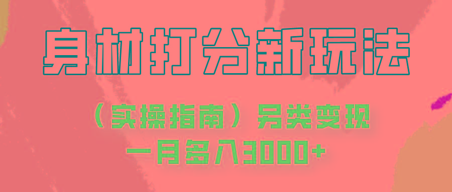 身材颜值打分新玩法(实操指南)另类变现一月多入3000+-点子口袋网