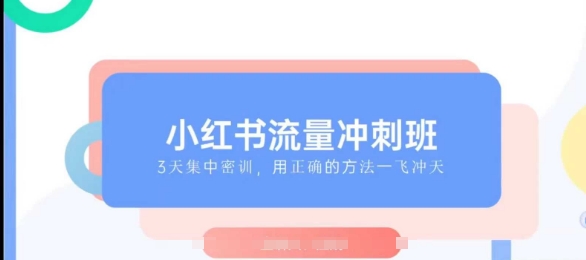 小红书流量冲刺班2025，最懂小红书的女人，快速教你2025年入局小红书-点子口袋网