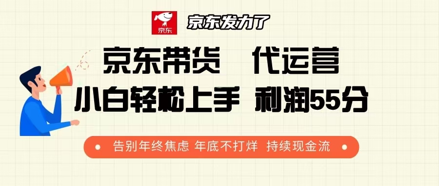 京东带货 代运营 利润55分 告别年终焦虑 年底不打烊 持续现金流-点子口袋网