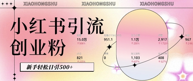 小红书私域引流无脑操作法：AI生成内容，粉丝自动转化，新手轻松日引500+创业粉-点子口袋网