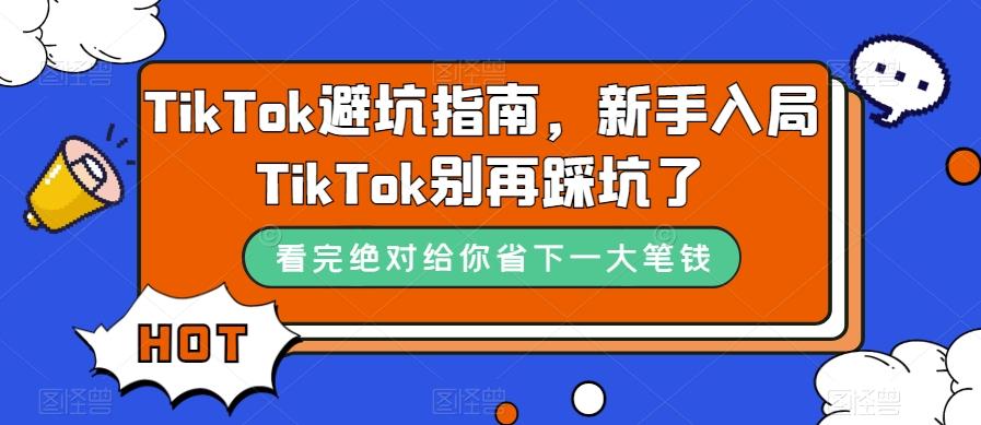 TikTok避坑指南，新手入局TikTok别再踩坑了-点子口袋网