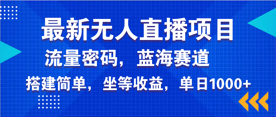 最新无人直播项目—美女电影游戏，轻松日入3000+，蓝海赛道流量密码，...-点子口袋网