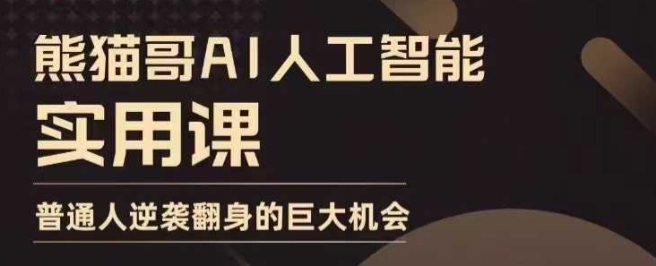 AI人工智能实用课，实在实用实战，普通人逆袭翻身的巨大机会-点子口袋网