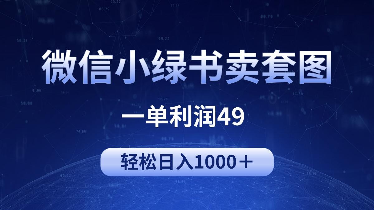 (9915期)冷门微信小绿书卖美女套图，一单利润49，轻松日入1000＋-点子口袋网