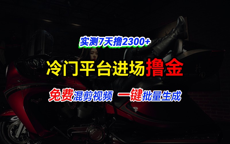 全新冷门平台vivo视频，快速免费进场搞米，通过混剪视频一键批量生成，实测7天撸2300+-点子口袋网