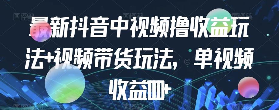 最新抖音中视频撸收益玩法+视频带货，单视频收益1000+-点子口袋网