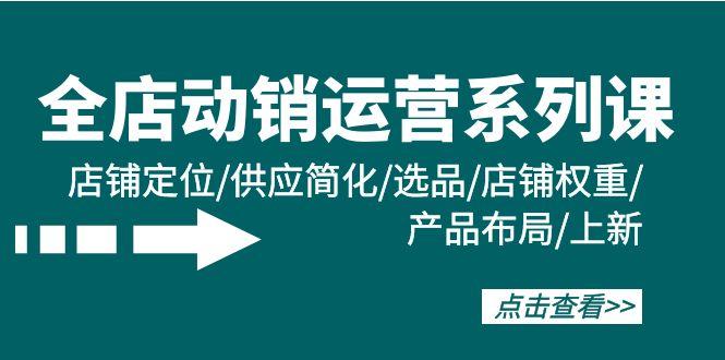 (9845期)全店·动销运营系列课：店铺定位/供应简化/选品/店铺权重/产品布局/上新-点子口袋网