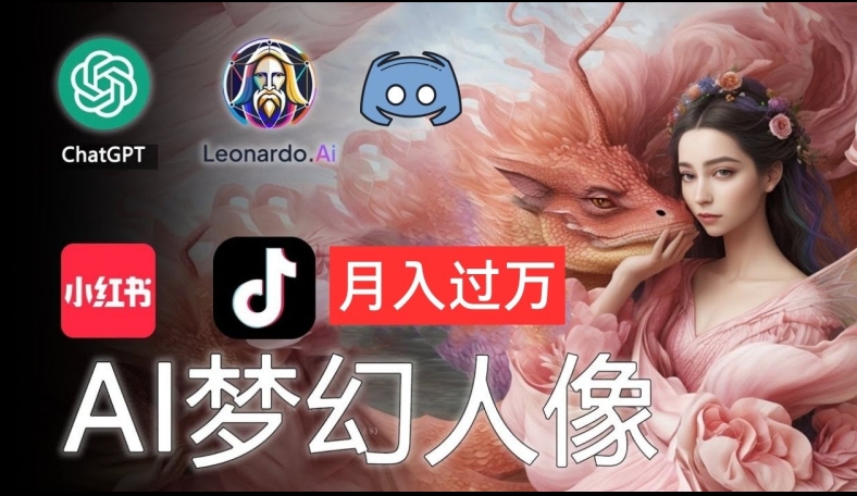 AI摄影梦幻人像：零基础也能月入过万的秘密【揭秘】-点子口袋网