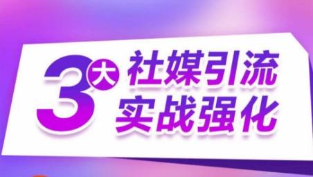 3大社媒引流实战强化，多渠道站外引流，高效精准获客，订单销售额翻倍增长-点子口袋网