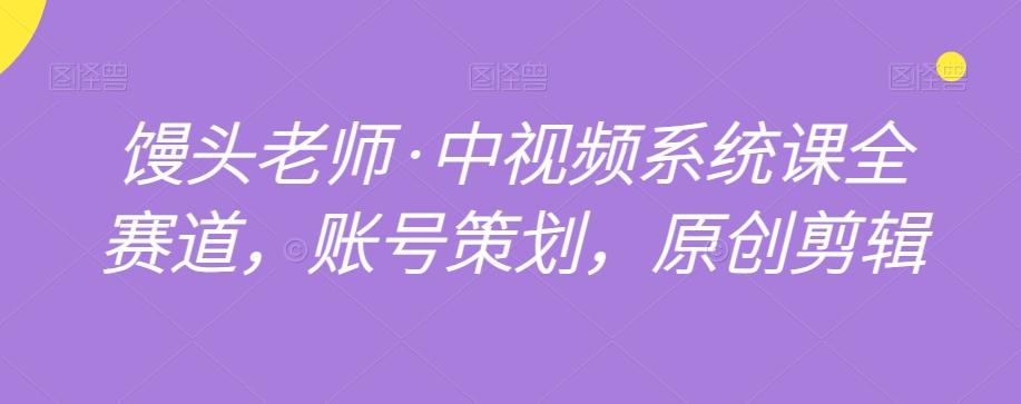 馒头老师·中视频系统课全赛道，账号策划，原创剪辑-点子口袋网