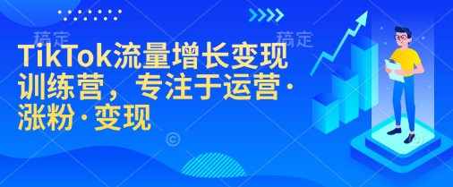 TikTok流量增长变现训练营，专注于运营·涨粉·变现-点子口袋网