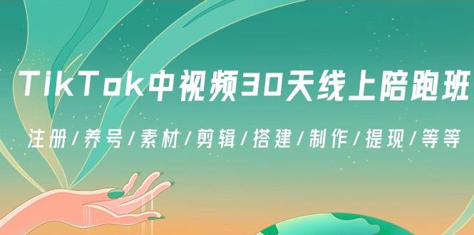 TikTok中视频-30天线上陪跑班：注册/养号/素材/剪辑/搭建/制作/提现/等等-点子口袋网