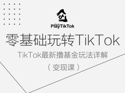 零基础玩转TiKToK变现课，TikTok最新撸基金玩法详解-点子口袋网