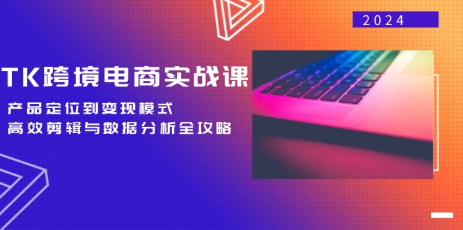 TK跨境电商实战课：产品定位到变现模式，高效剪辑与数据分析全攻略-点子口袋网