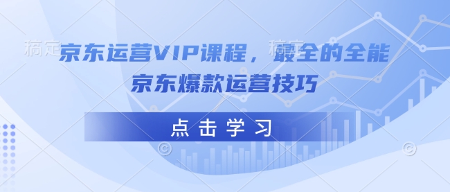 京东运营VIP课程，最全的全能京东爆款运营技巧-点子口袋网
