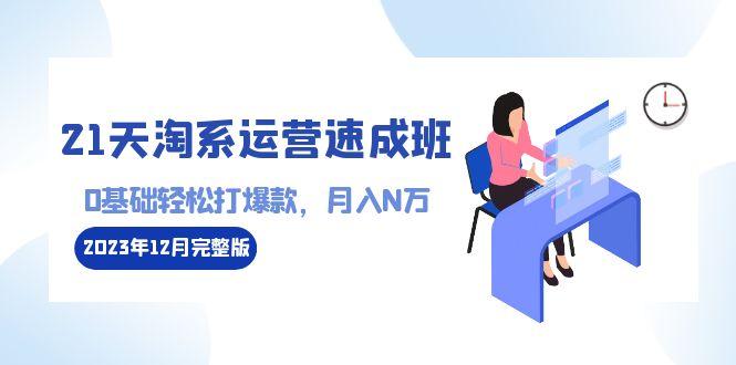 21天淘系运营-速成班2023年12月完整版：0基础轻松打爆款，月入N万-110节课-点子口袋网