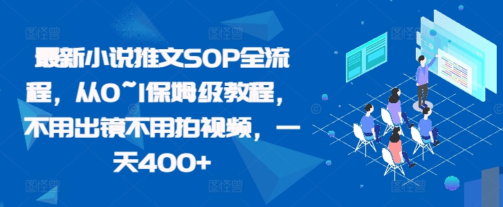 最新小说推文SOP全流程，从0~1保姆级教程，不用出镜不用拍视频，一天400+-点子口袋网