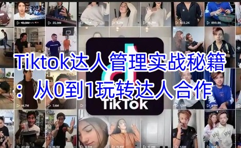 Tiktok达人管理实战秘籍：从0到1玩转达人合作-点子口袋网