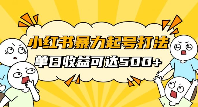 小红书暴力起号秘籍，11月最新玩法，单天变现500+，素人冷启动自媒体创业【揭秘】-点子口袋网