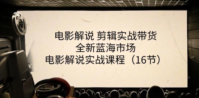 电影解说 剪辑实战带货全新蓝海市场，电影解说实战课程(16节-点子口袋网