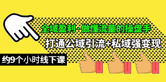 (10045期)全域盈利·做懂流量的操盘手，打通公域引流+私域强变现，约9个小时线下课-点子口袋网